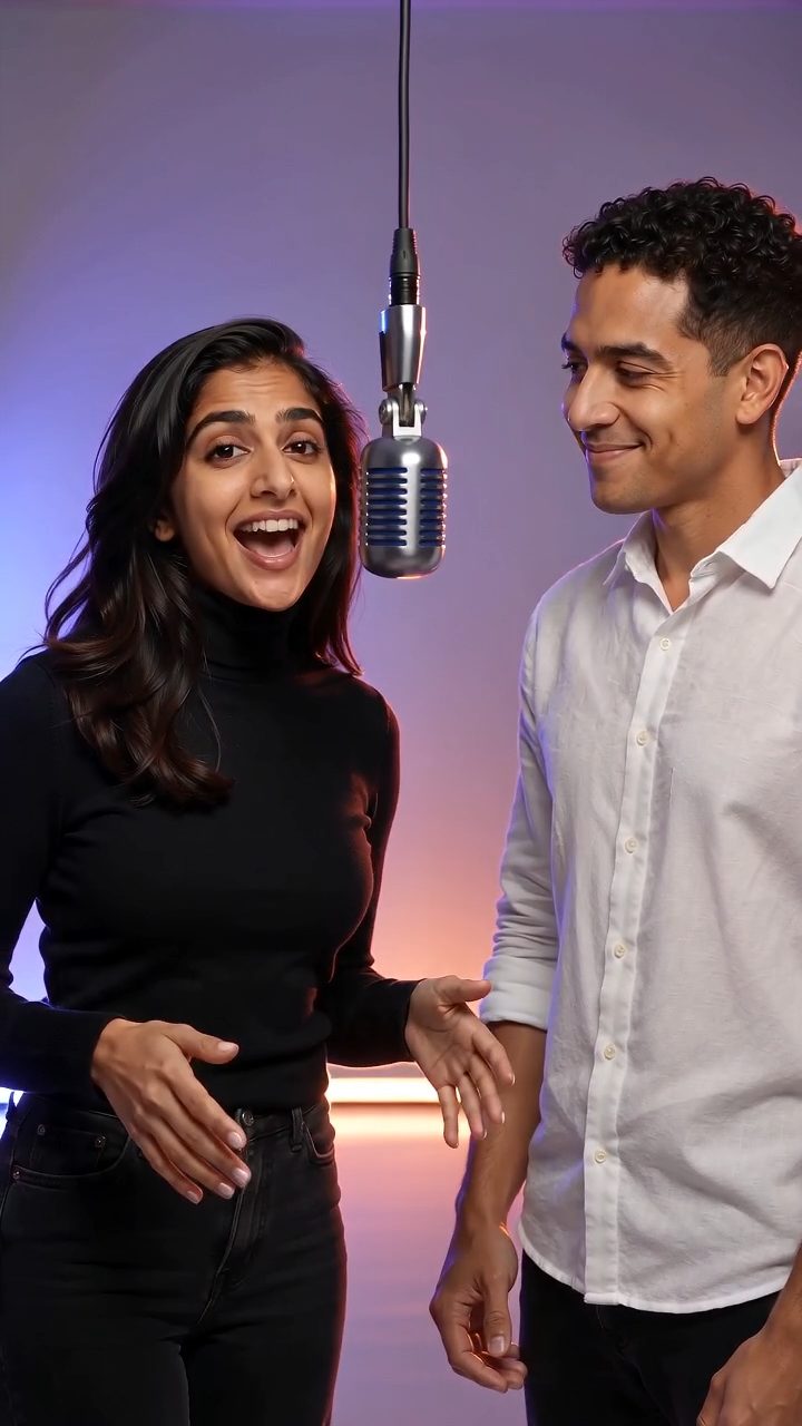 AI rap video example: A couple rapping on their anniversary