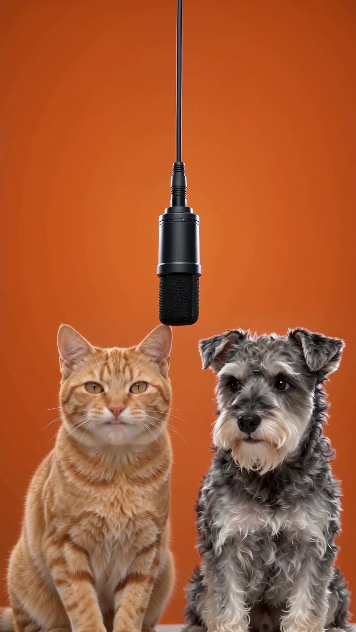 AI rap video example: A cat and a dog trading bars over the window seat
